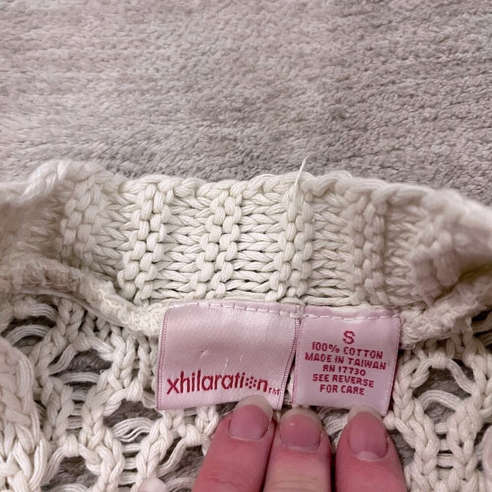 Vintage Y2K Xhilaration Cream Crochet Cardigan - Boho Festival Style  Brand: Xhi - Picture 3 of 6